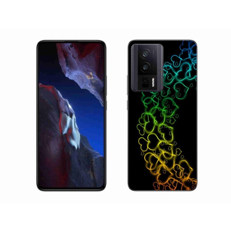 Gél borítás mmCase a Xiaomi Poco F5 Pro számára - színes szívek