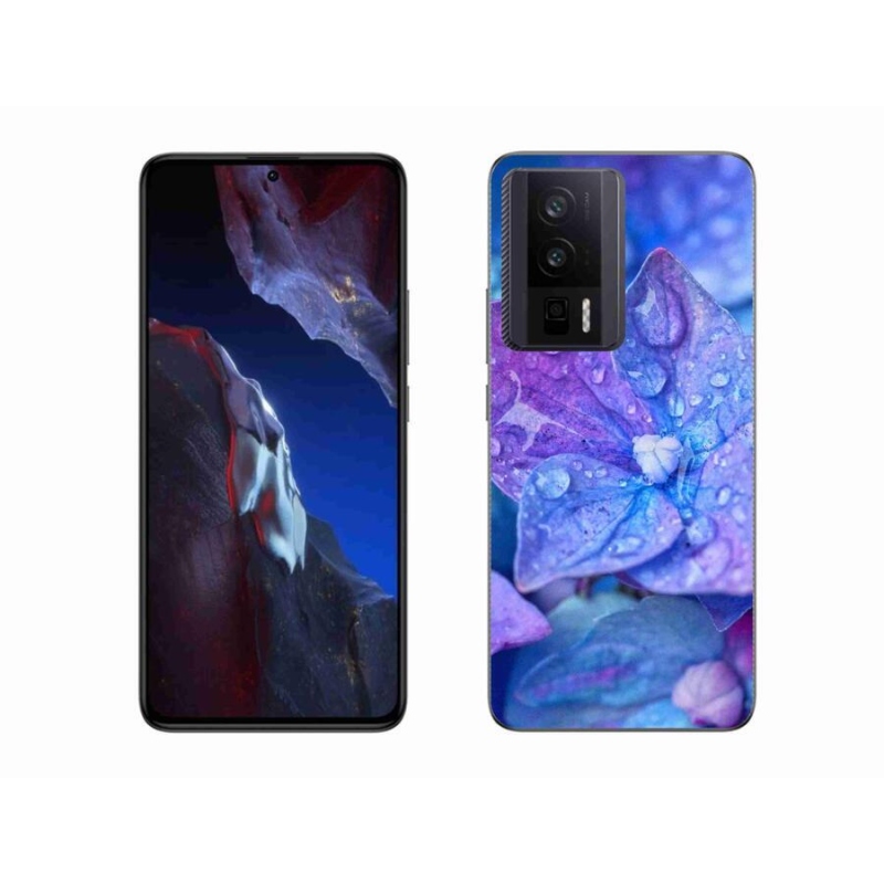 Gél borítás mmCase a Xiaomi Poco F5 Pro számára - lila virág