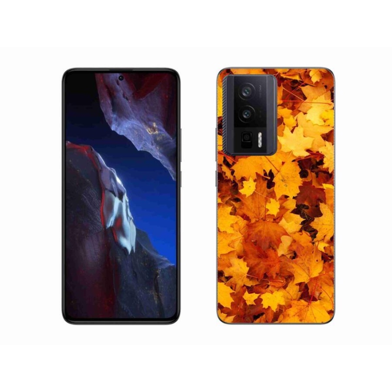 Gél borítás mmCase a Xiaomi Poco F5 Pro számára - juharlevelek