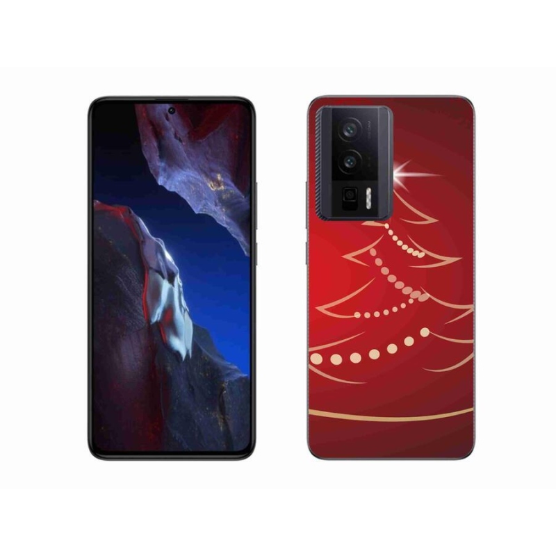 Gél borítás mmCase a Xiaomi Poco F5 Pro számára - karácsonyfa karikatúra