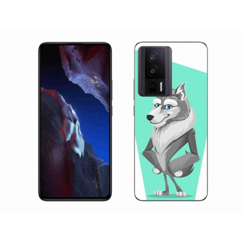 Gél borítás mmCase a Xiaomi Poco F5 Pro számára - rajzfilm farkas