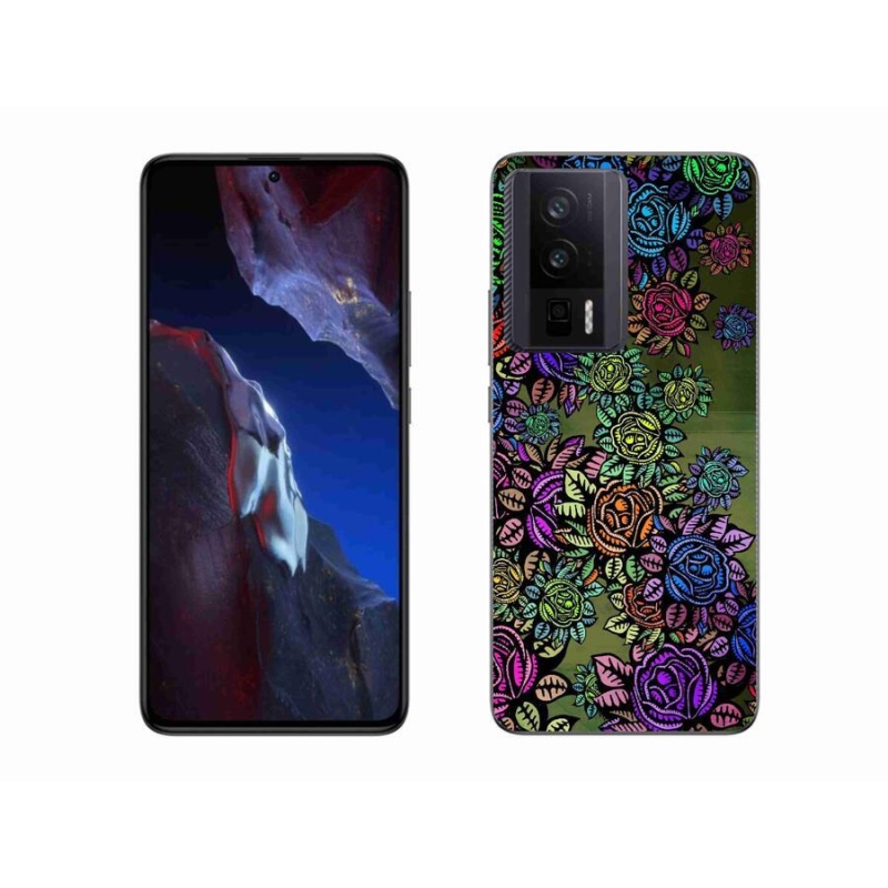 Gél borítás mmCase a Xiaomi Poco F5 Pro számára - virágok 6