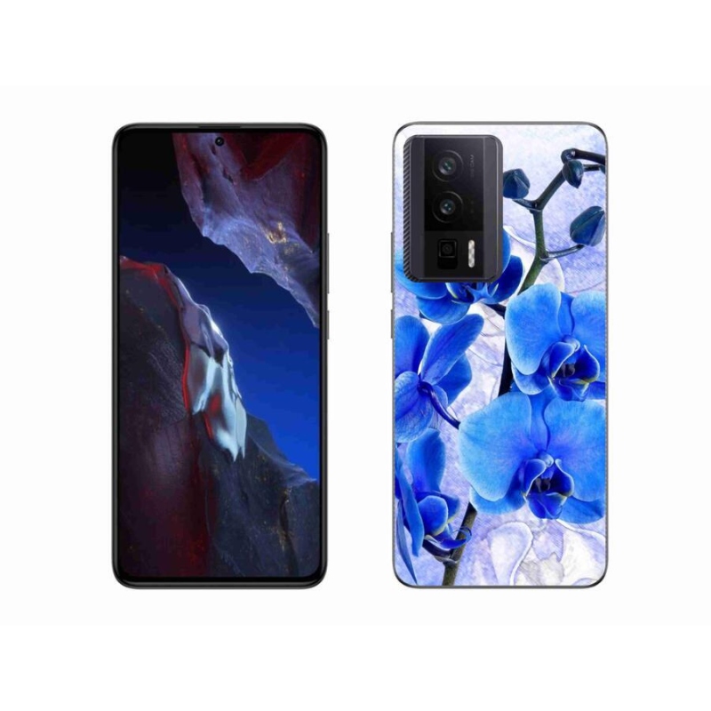 Gél borítás mmCase a Xiaomi Poco F5 Pro számára - kék virágok