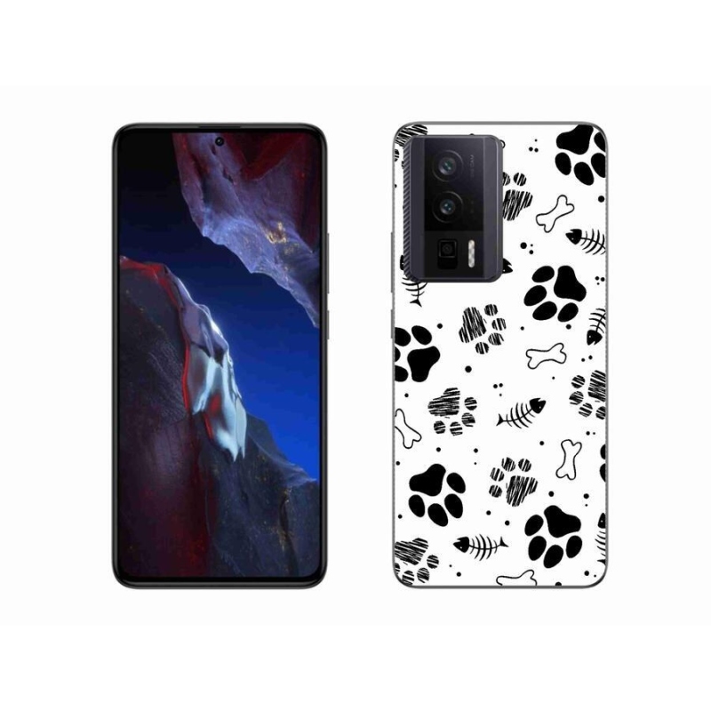 Gél borítás mmCase a Xiaomi Poco F5 Pro számára - kutyamancsok 1