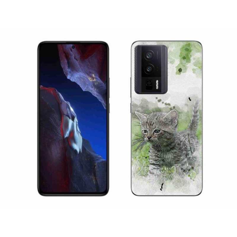 Gél borítás mmCase a Xiaomi Poco F5 Pro számára - aranyos cica 1