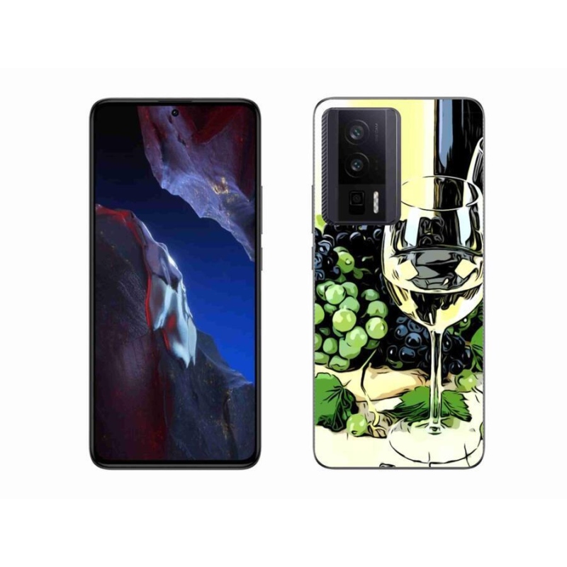 Gél borítás mmCase a Xiaomi Poco F5 Pro számára - pohár bor