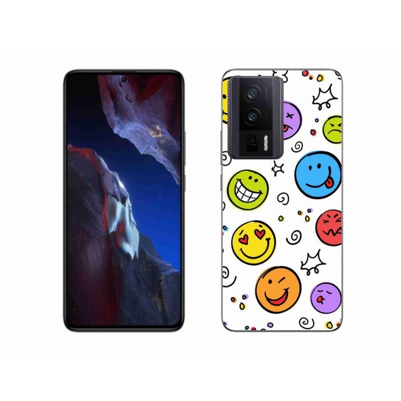 Gél borítás mmCase a Xiaomi Poco F5 Pro számára - smiley-k