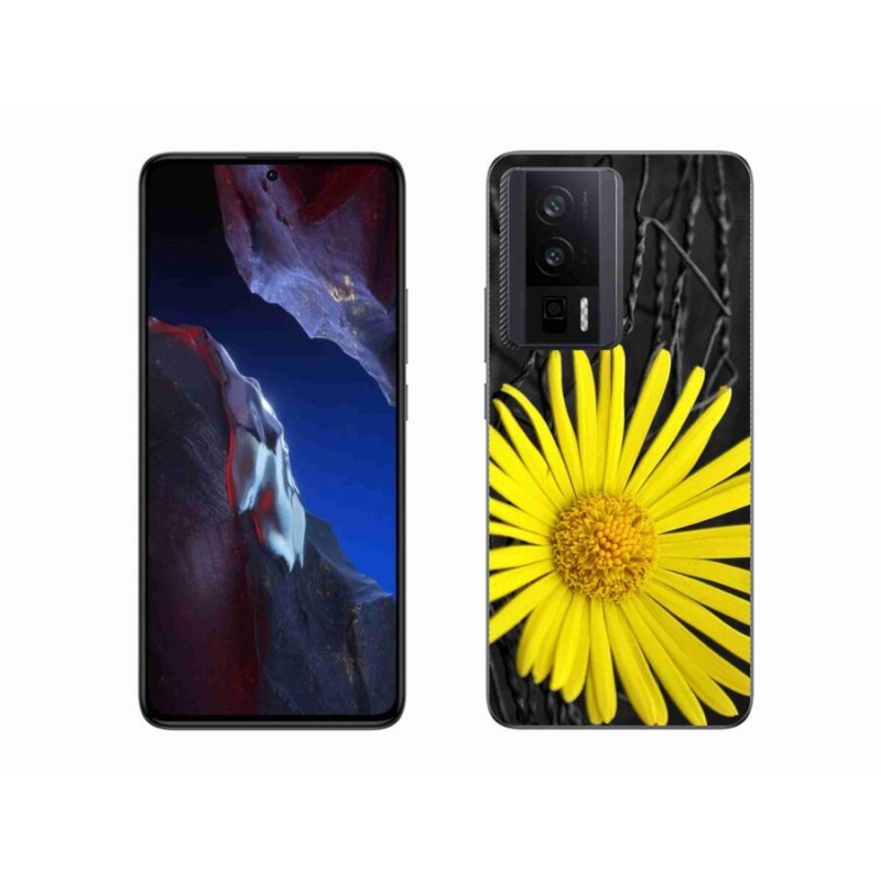 Gél borítás mmCase a Xiaomi Poco F5 Pro készülékhez - sárga virág