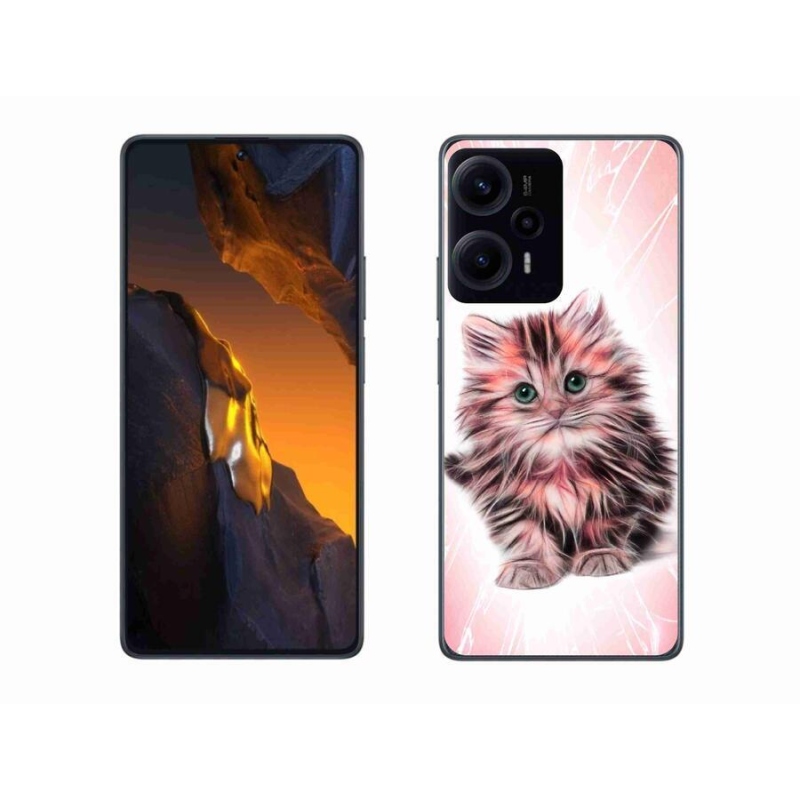 Gél borítás mmCase a Xiaomi Poco F5 számára - aranyos cica
