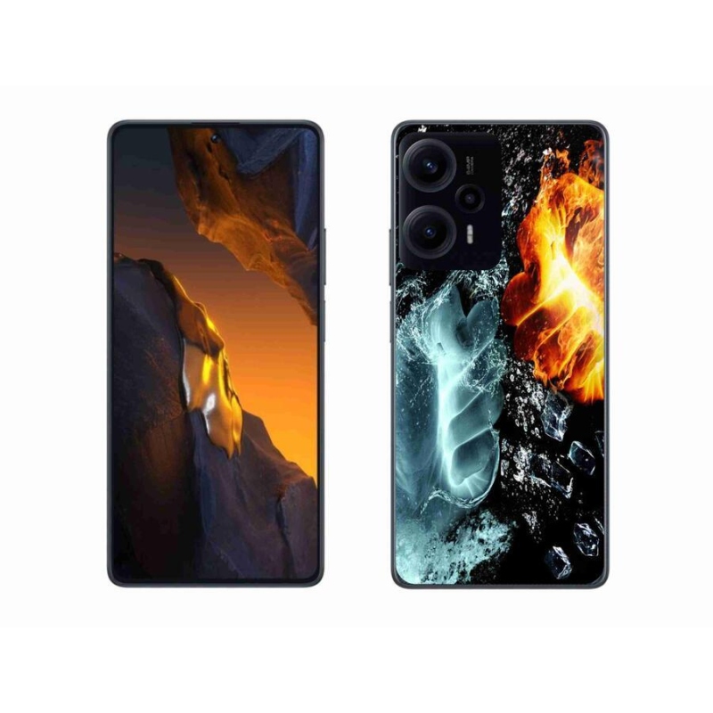 Gél borítás mmCase a Xiaomi Poco F5 számára - víz és tűz