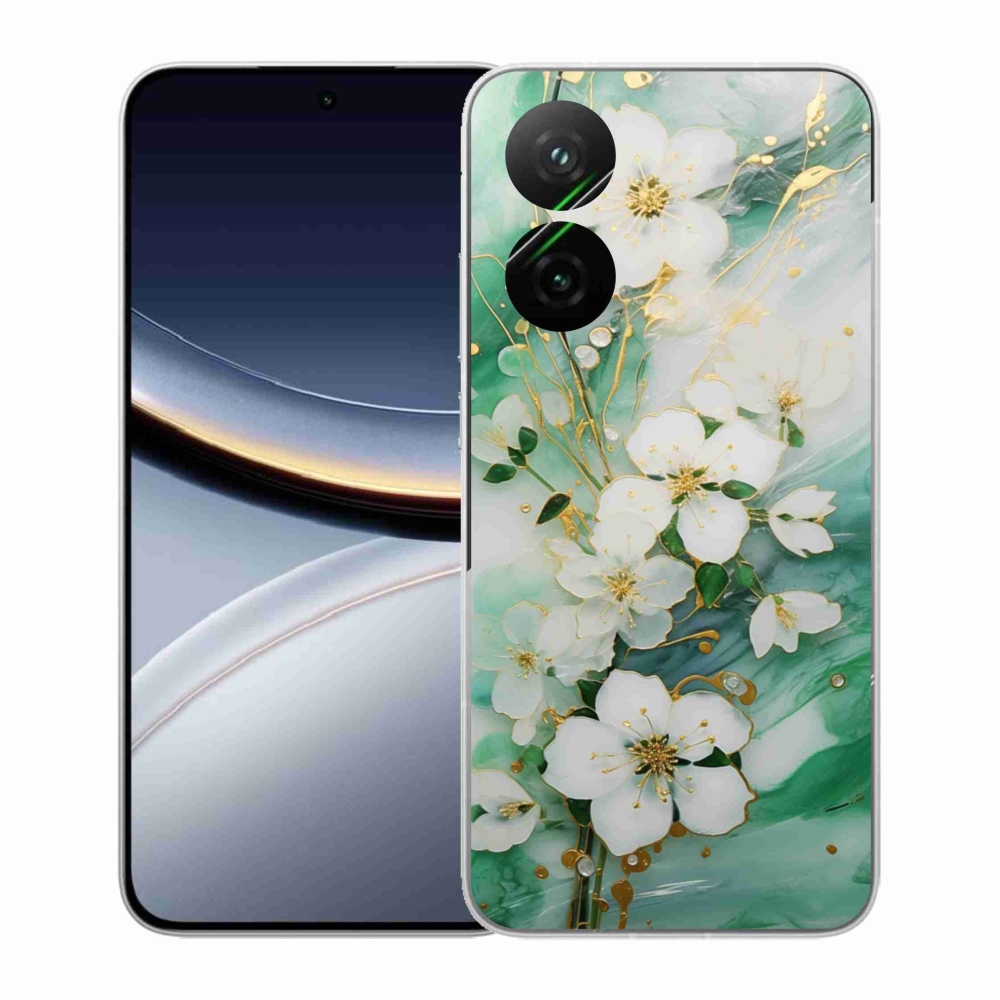 Gél borító mmCase a Xiaomi Poco F7 5G számára - finom virágok