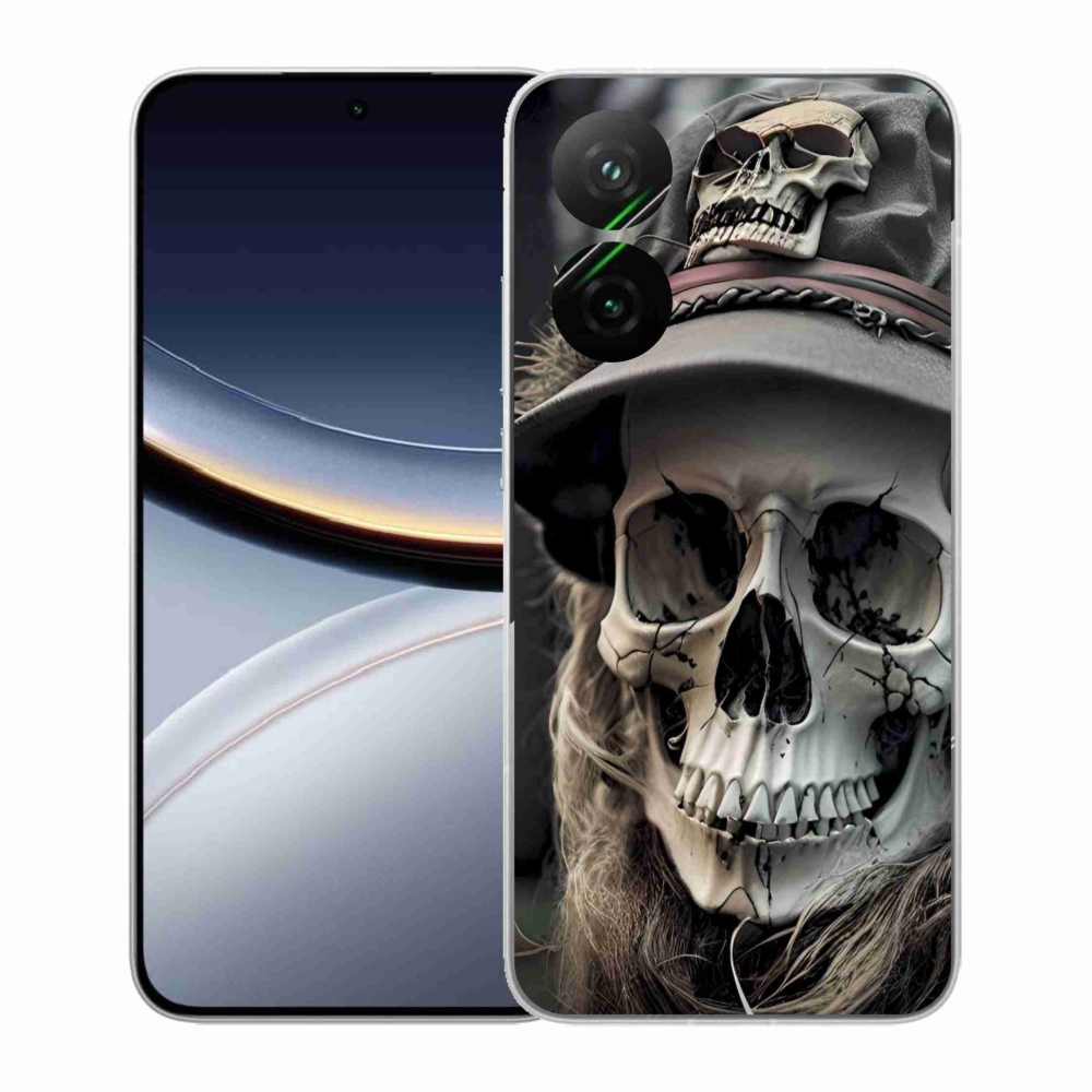 Gél borítás mmCase a Xiaomi Poco F7 5G-hez - sötét koponya