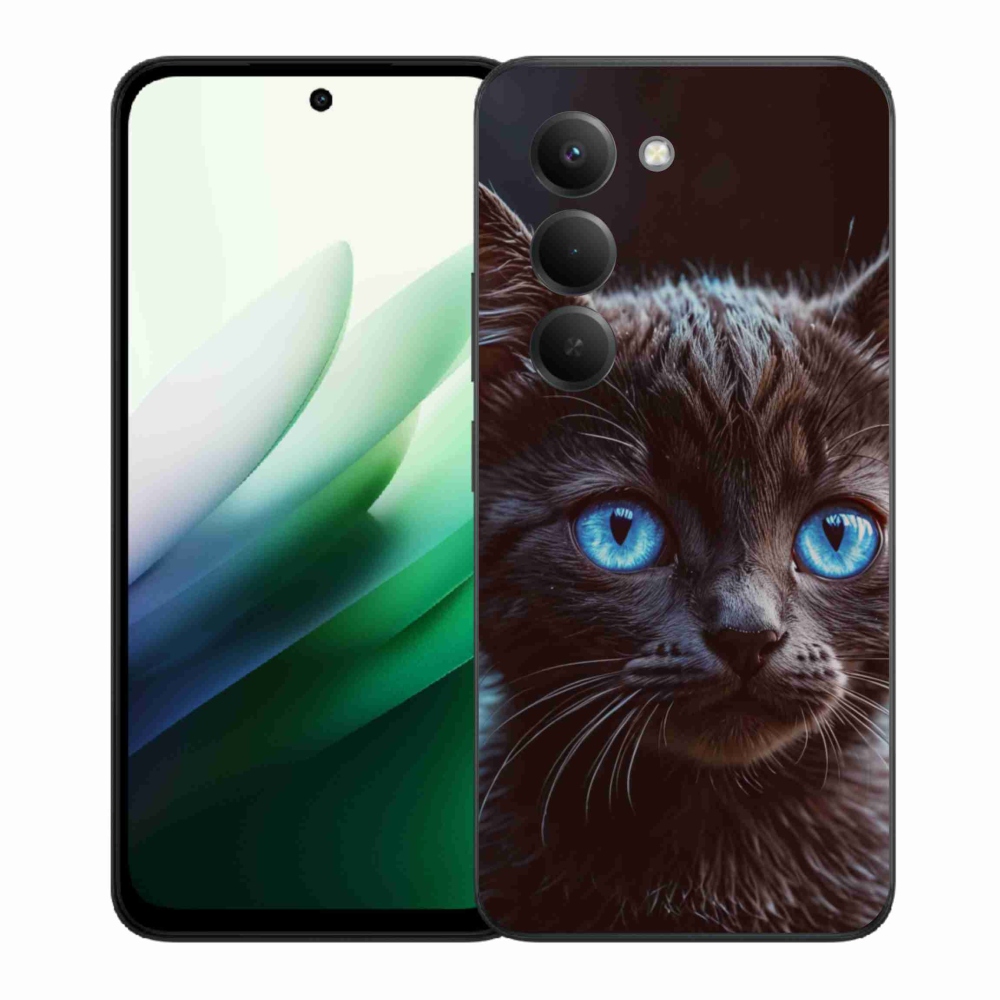 Gél borítás mmCase a Xiaomi Redmi 15 5G (169mm) - fekete cica 2