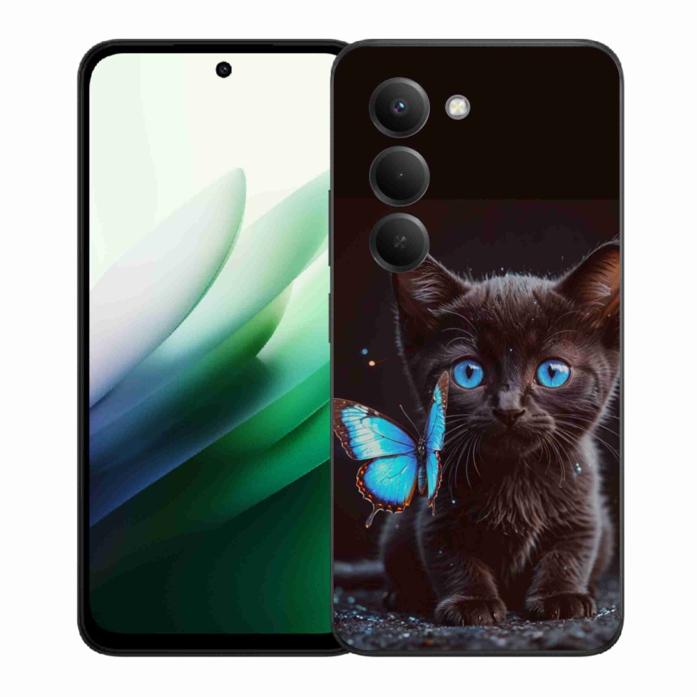 Gél borítás mmCase a Xiaomi Redmi 15 5G (169mm) - fekete cica 3