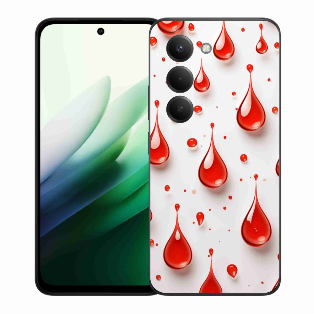 Gél borítás mmCase a Xiaomi Redmi 15 5G (169mm) - piros cseppek