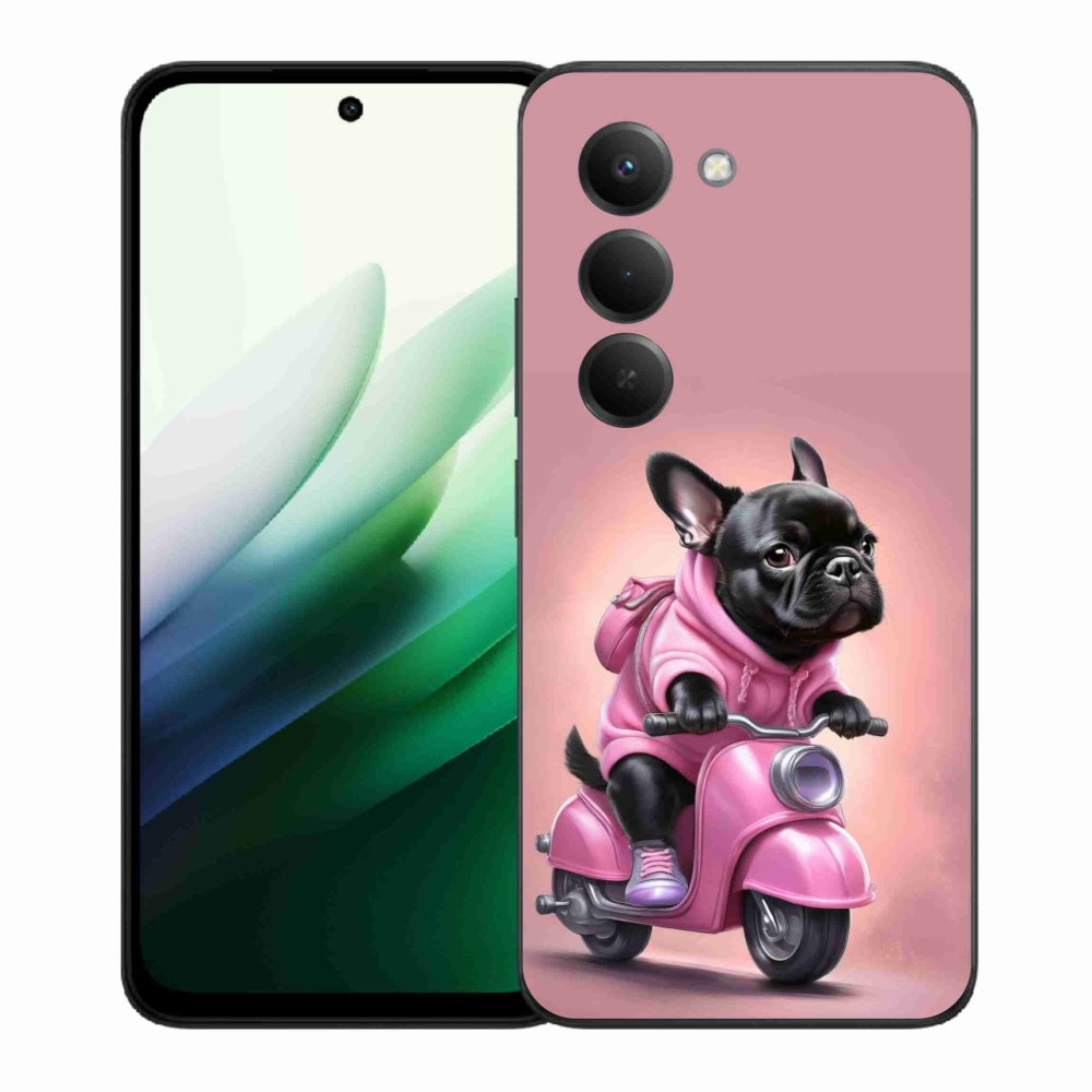 Gél borítás mmCase a Xiaomi Redmi 15 5G (169mm) - Francia bulldog egy robogón