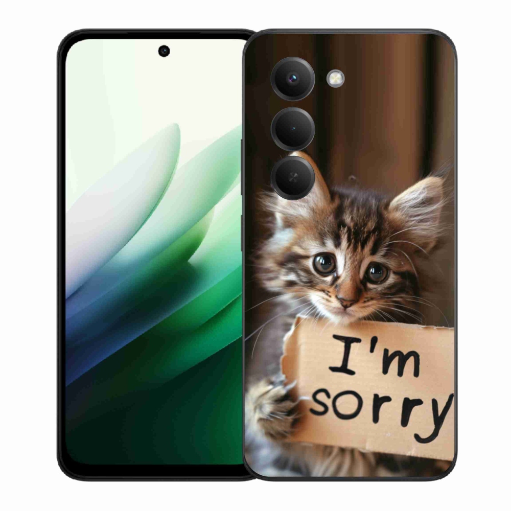 Gél borítás mmCase a Xiaomi Redmi 15 5G (169mm) - macska bocsánatkérés