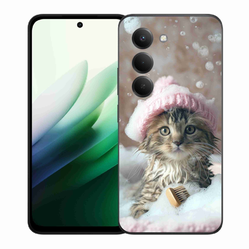 Gél borítás mmCase a Xiaomi Redmi 15 5G (169mm) - cica és fürdő