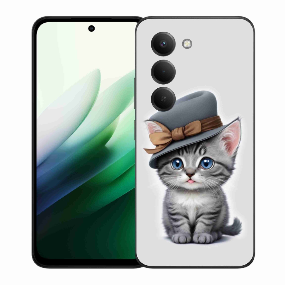 Gél borítás mmCase a Xiaomi Redmi 15 5G (169mm) - cica sapkával