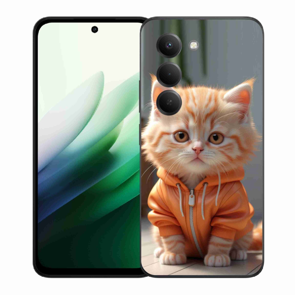 Gél borítás mmCase a Xiaomi Redmi 15 5G (169mm) - cica egy melegítőben