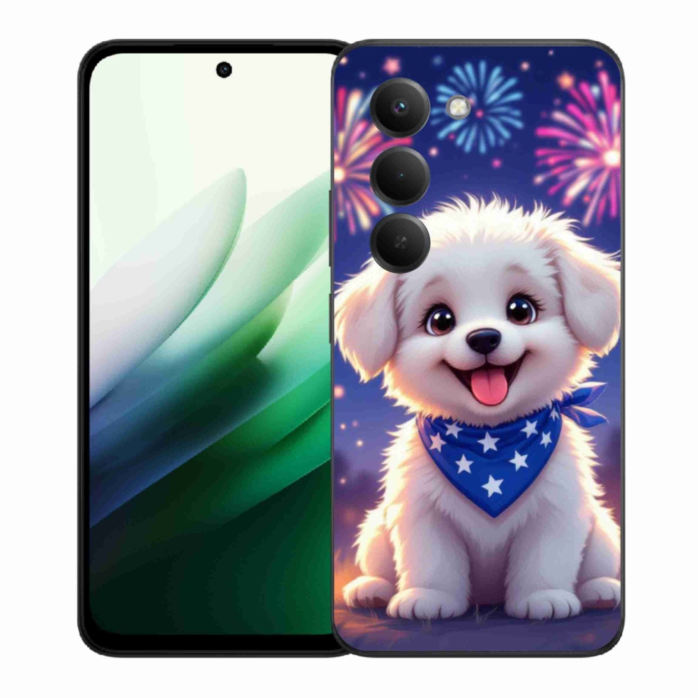 Gél borítás mmCase a Xiaomi Redmi 15 5G (169mm) - ünnepi kölyökkutyakölyökhöz