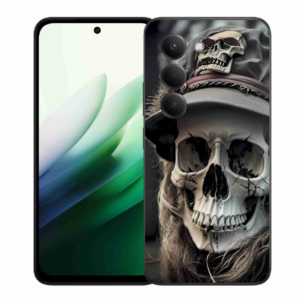 Zselés borítás mmCase a Xiaomi Redmi 15 5G (169mm) - sötét koponya