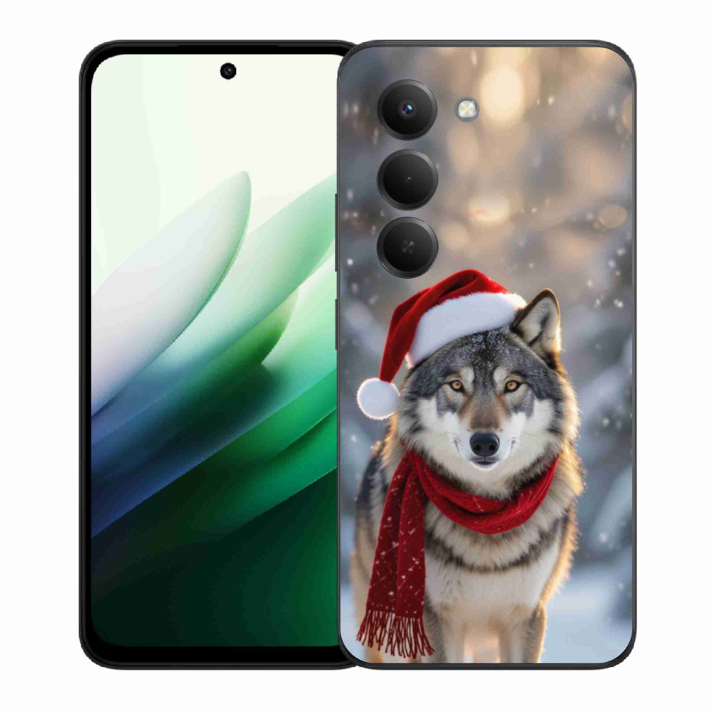 Gél borítás mmCase a Xiaomi Redmi 15 5G (169mm) - Karácsonyi farkas