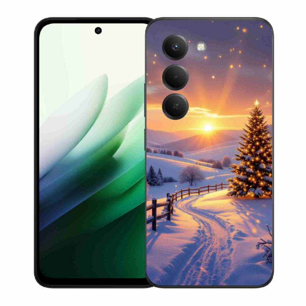 Gél borító mmCase a Xiaomi Redmi 15 5G (169mm) - téli tájképhez