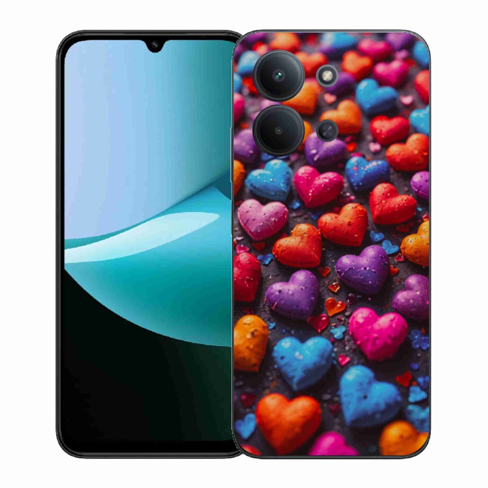 Gél borítás mmCase a Xiaomi Redmi 15C (171mm) / Poco C85 4G (171mm) - színes szívhez