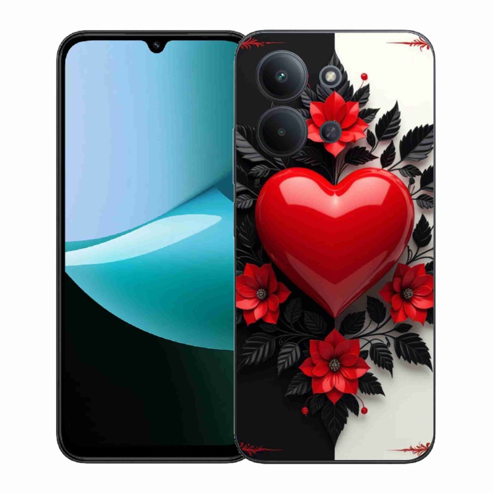 Gél borítás mmCase a Xiaomi Redmi 15C (171mm) / Poco C85 4G (171mm) - piros szív