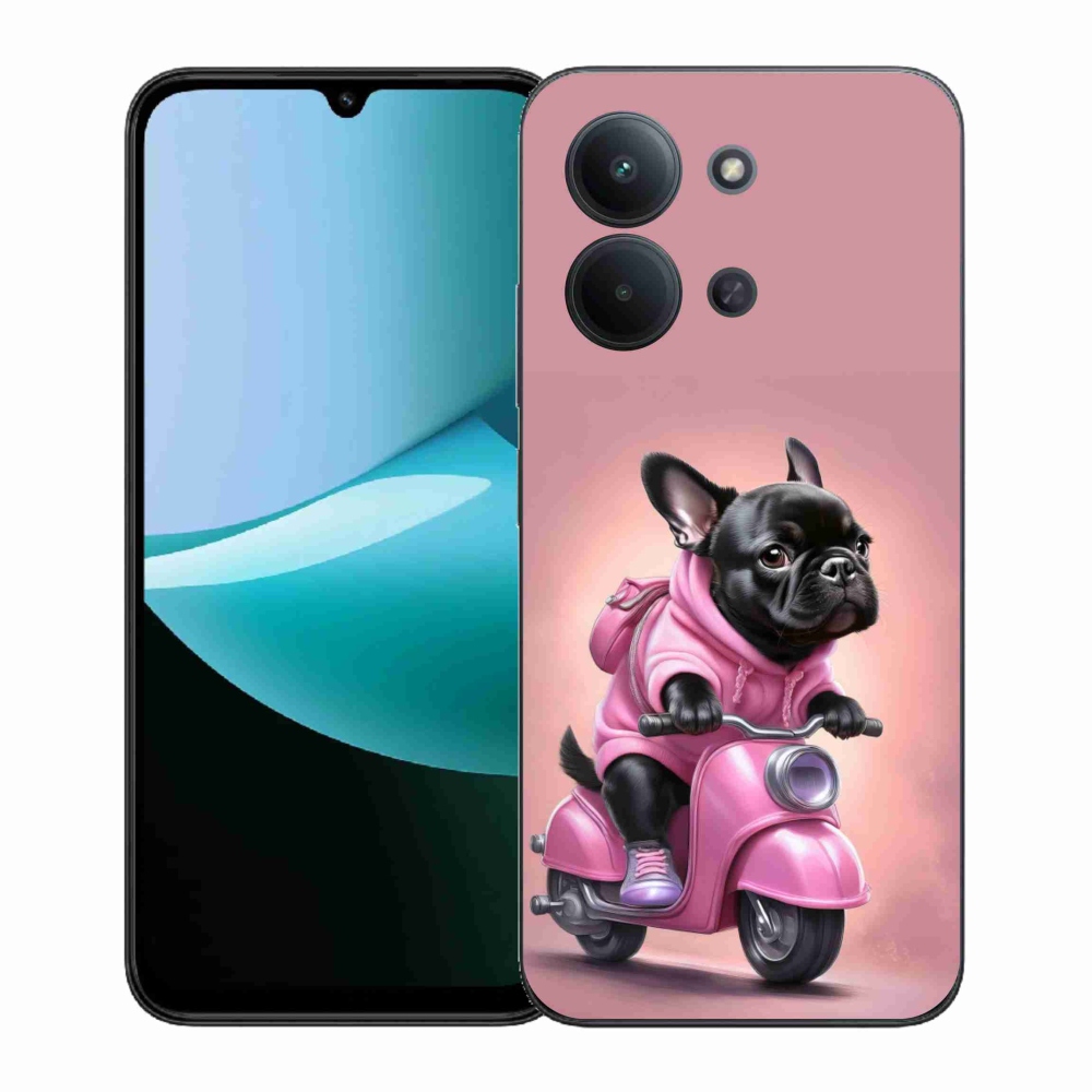 Gél borítás mmCase a Xiaomi Redmi 15C (171mm) / Poco C85 4G (171mm) - Francia bulldog egy robogón