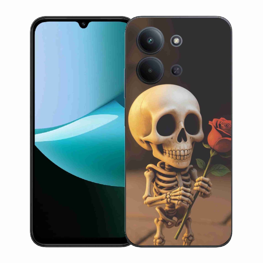 Gél borítás mmCase a Xiaomi Redmi 15C (171mm) / Poco C85 4G (171mm) - csontváz rózsaszínnel