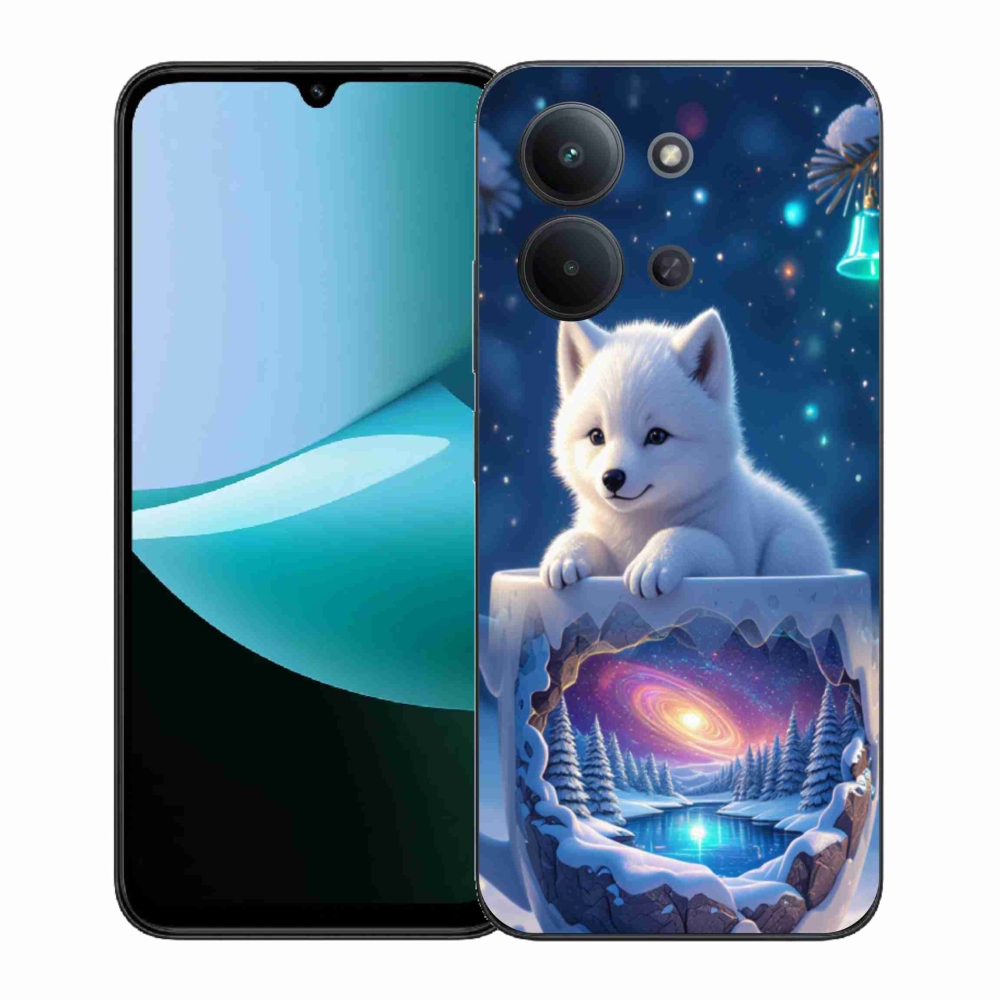 Gél borítás mmCase a Xiaomi Redmi 15C (171mm) / Poco C85 4G (171mm) - Karácsonyi kölyökkutyushoz