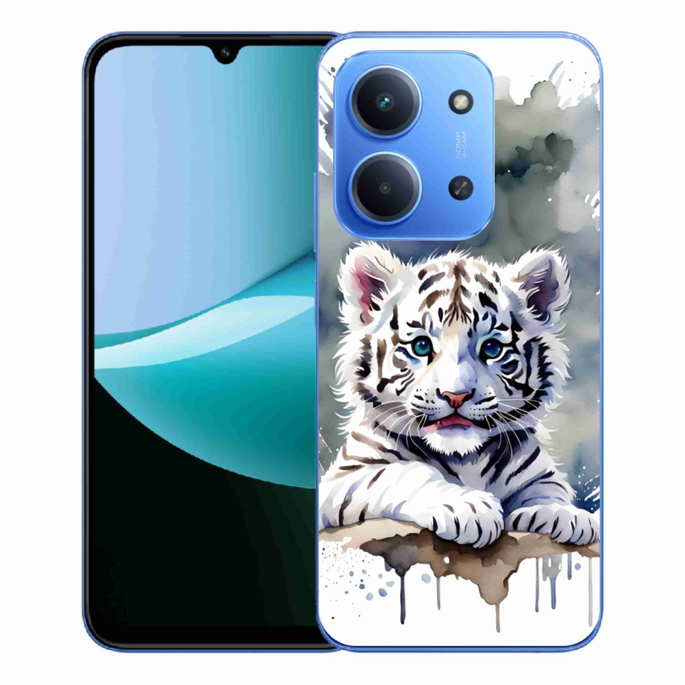 Gél borító mmCase a Xiaomi Redmi 15C 4G/5G (173mm) - fehér tigriskölyökhöz