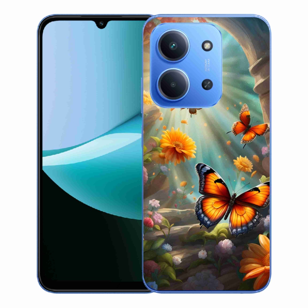 Gél borítás mmCase a Xiaomi Redmi 15C 4G/5G (173mm) - pillangó kert 2