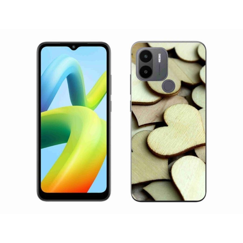 Gél borítás mmCase a Xiaomi Redmi A1+/A2+ készülékhez - fából készült szívek