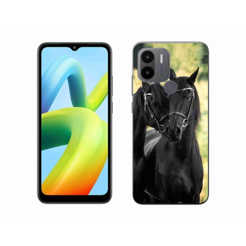 Gél borítás mmCase a Xiaomi Redmi A1+/A2+ készülékhez - két fekete ló