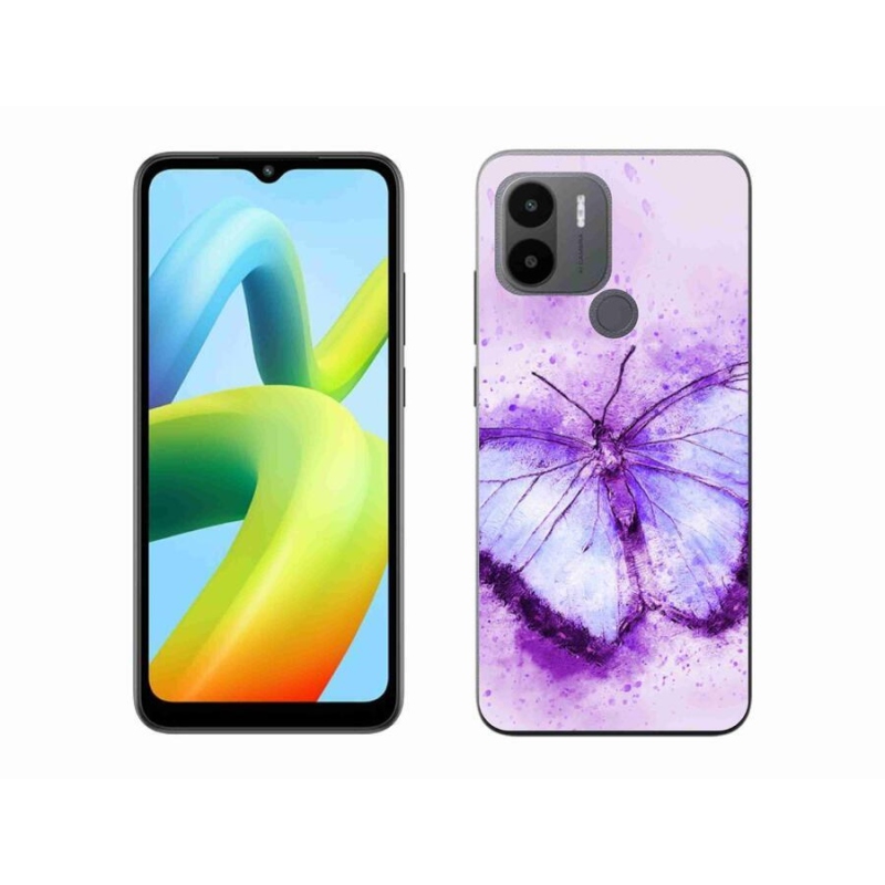 Gél borítás mmCase a Xiaomi Redmi A1+/A2+ készülékhez - lila pillangó