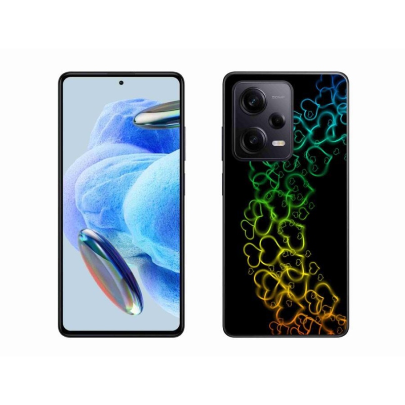 Gél borítás mmCase a Xiaomi Redmi Note 12 Pro+ 5G számára - színes szívek