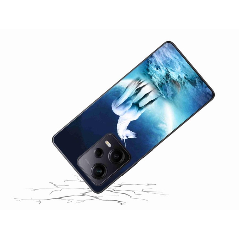Gél borítás mmCase a Xiaomi Redmi Note 12 Pro+ 5G számára - fehér egyszarvú