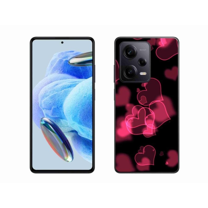 Gél borítás mmCase a Xiaomi Redmi Note 12 Pro+ 5G számára - piros szívek