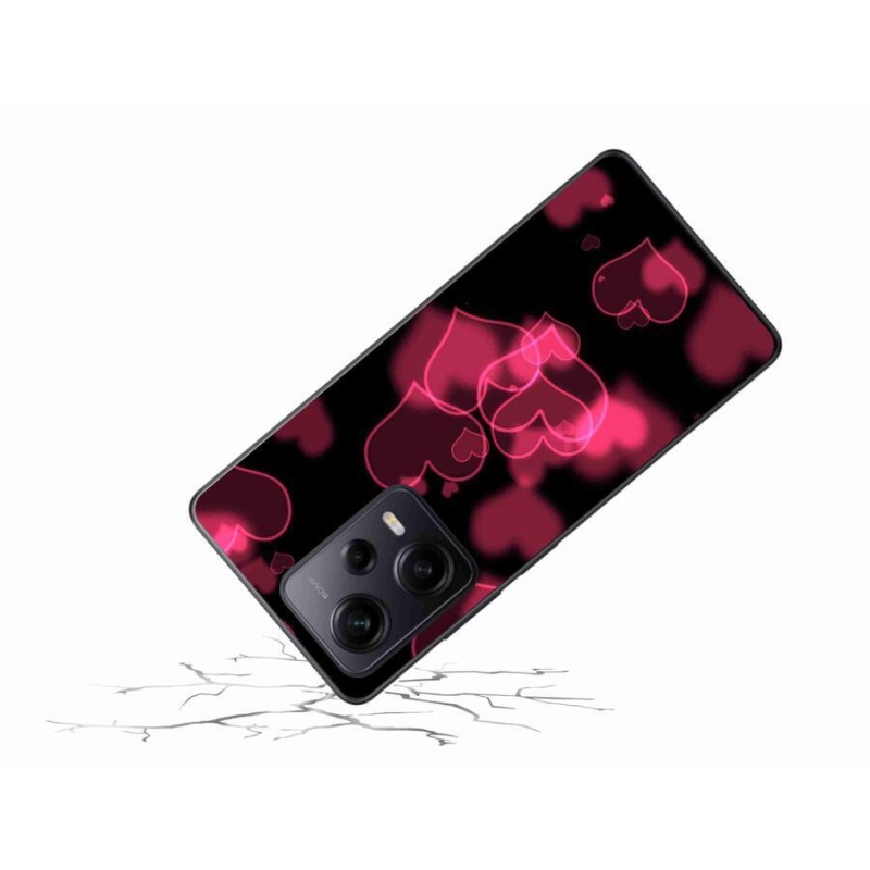 Gél borítás mmCase a Xiaomi Redmi Note 12 Pro+ 5G számára - piros szívek