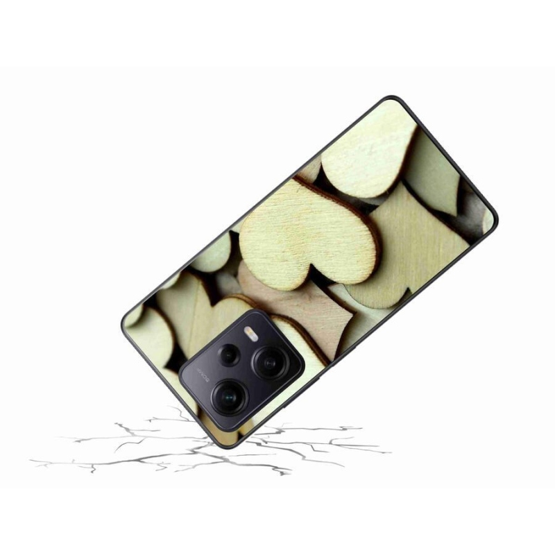 Gél borítás mmCase a Xiaomi Redmi Note 12 Pro+ 5G számára - fából készült szívek