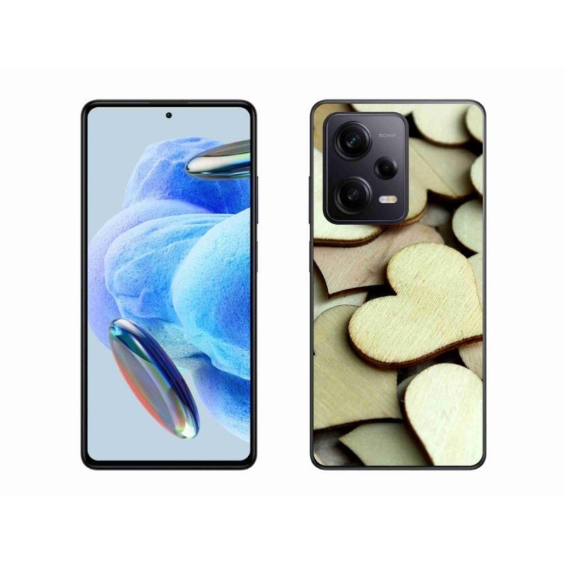 Gél borítás mmCase a Xiaomi Redmi Note 12 Pro+ 5G számára - fából készült szívek