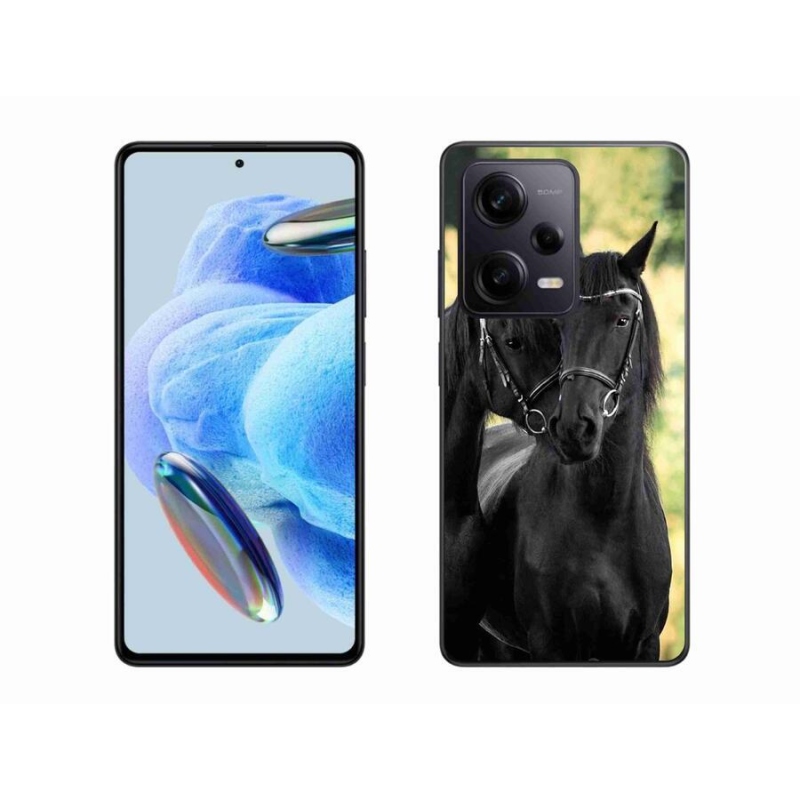 Gél borítás mmCase a Xiaomi Redmi Note 12 Pro+ 5G számára - két fekete ló