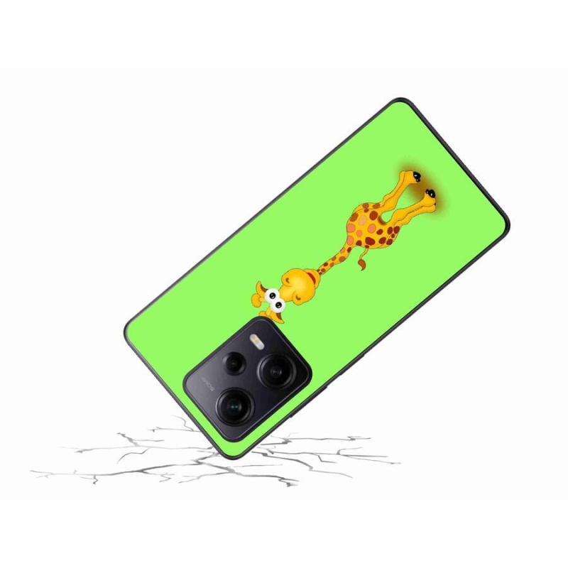 Gél borítás mmCase a Xiaomi Redmi Note 12 Pro+ 5G számára - rajzfilm zsiráf