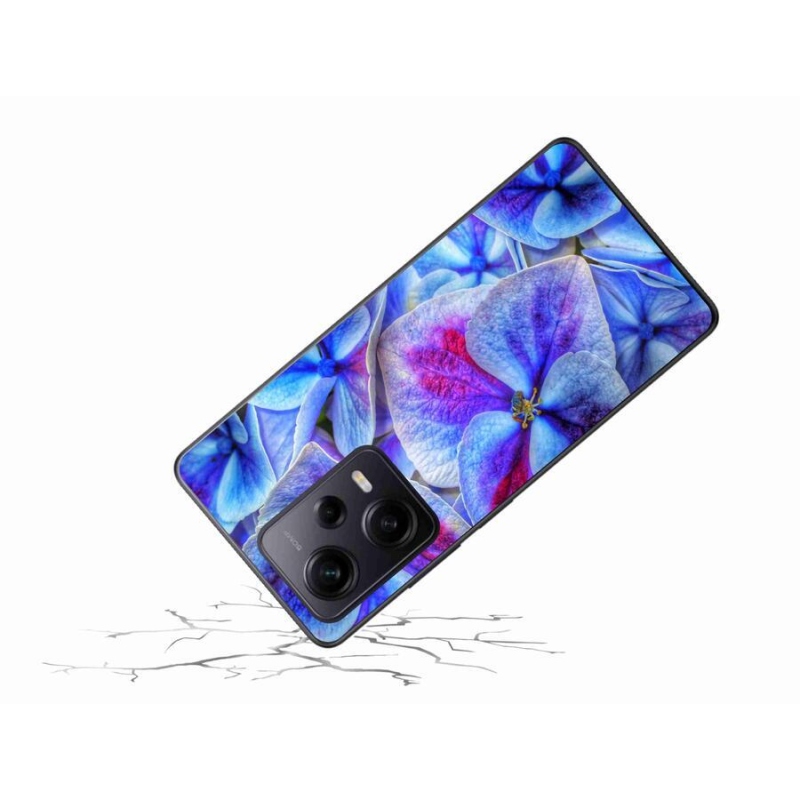 Gél borítás mmCase a Xiaomi Redmi Note 12 Pro+ 5G - kék virágok 1