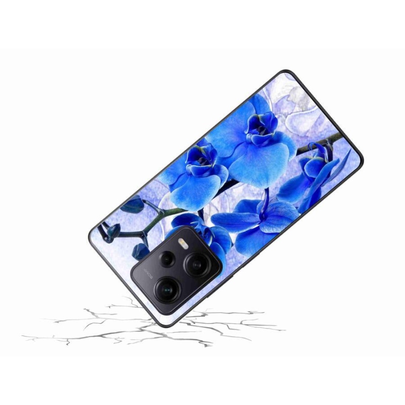 Gél borítás mmCase a Xiaomi Redmi Note 12 Pro+ 5G számára - kék virágok
