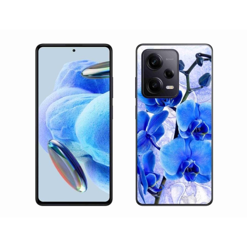 Gél borítás mmCase a Xiaomi Redmi Note 12 Pro+ 5G számára - kék virágok