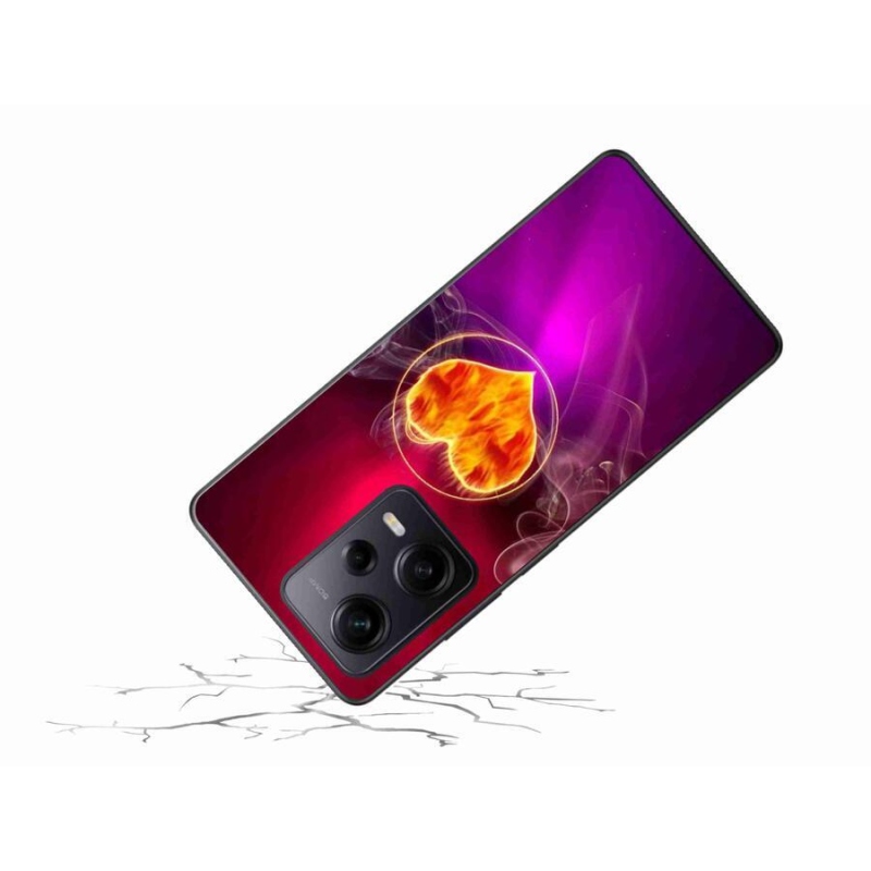Gél borítás mmCase a Xiaomi Redmi Note 12 Pro+ 5G számára - tüzes szív